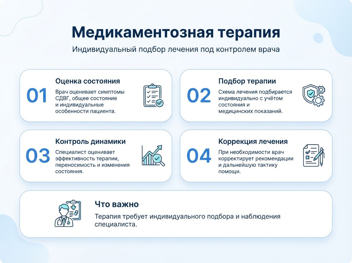 Лечение СДВГ в Новосибирске у детей и взрослыхинфографика